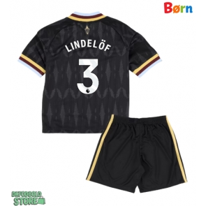 Aston Villa Victor Lindelof #3 Replika Babytøj Udebanesæt Børn 2026-27 Kortærmet (+ Korte bukser)
